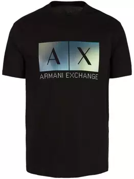 Armani Exchange футболка с логотипом, черный