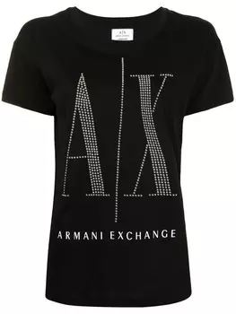Armani Exchange футболка с логотипом, черный