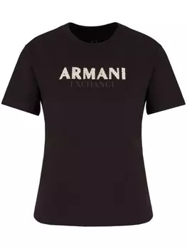 Armani Exchange футболка с логотипом, черный