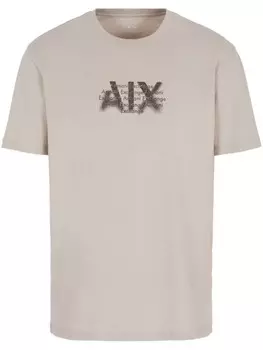 Armani Exchange футболка с логотипом, нейтральный цвет