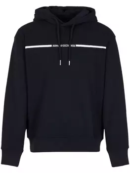 Armani Exchange худи с логотипом, синий