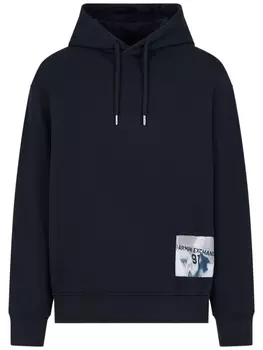 Armani Exchange худи с нашивкой-логотипом, черный
