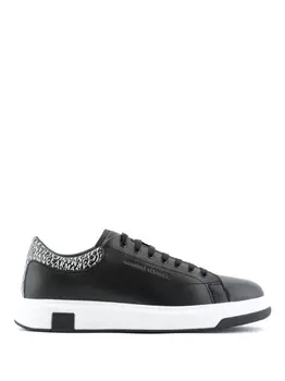 Armani Exchange кеды с тисненым логотипом, черный