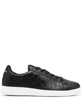 Armani Exchange кеды с тисненым логотипом, черный