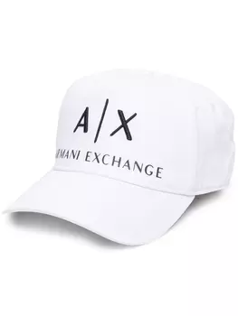 Armani Exchange кепка с логотипом, белый
