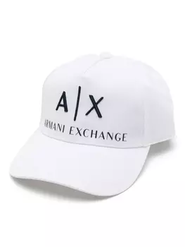 Armani Exchange кепка с вышитым логотипом, белый