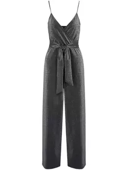 Armani Exchange комбинезон без рукавов с эффектом металлик, серебристый