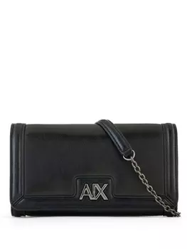 Armani Exchange кошелек из искусственной кожи на цепочке, черный