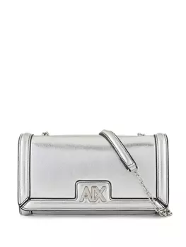 Armani Exchange кошелек из искусственной кожи на цепочке, серебристый
