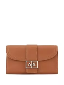 Armani Exchange кошелек с логотипом, коричневый