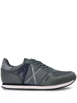 Armani Exchange кроссовки AX со вставками, зеленый