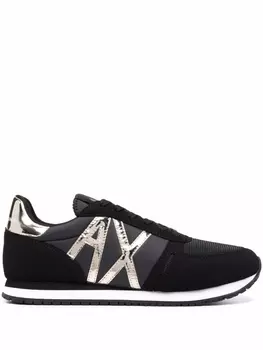 Кроссовки Armani Exchange, черный/серый/белый/серебристый