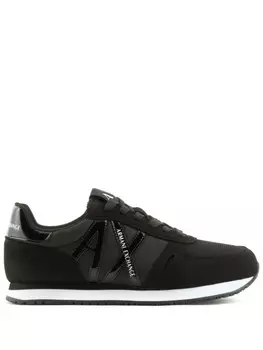Armani Exchange кроссовки с тисненым логотипом, черный