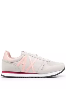 Armani Exchange кроссовки со вставками, нейтральный цвет