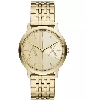 Armani Exchange Men's Dale Rd. Двустрелочные часы-браслет из нержавеющей стали золотистого цвета, золотой