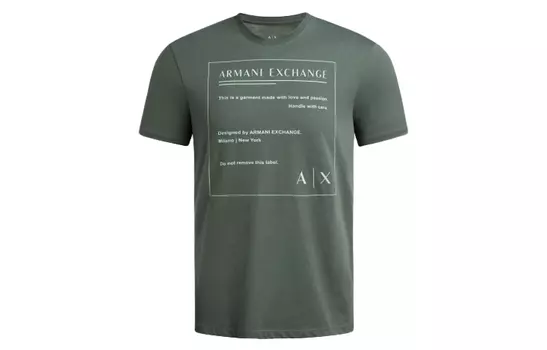 ARMANI EXCHANGE Мужская футболка, цвет Army Green