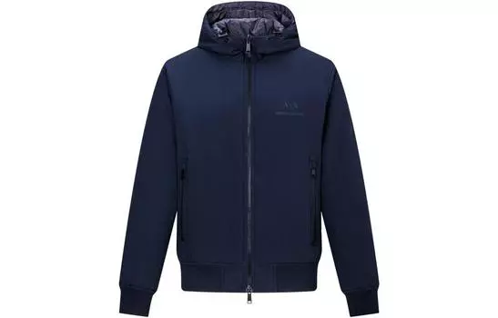 Мужская куртка ARMANI EXCHANGE с капюшоном, темно-синий
