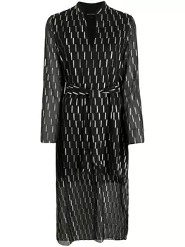 Armani Exchange платье с геометричным узором, черный