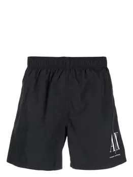Armani Exchange плавки-шорты с логотипом, черный