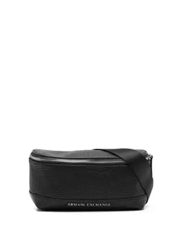 Armani Exchange поясная сумка с логотипом, черный