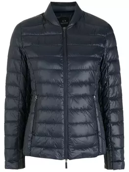 Armani Exchange пуховик на молнии, синий