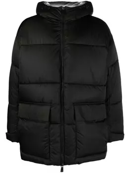 Armani Exchange пуховик с капюшоном, черный