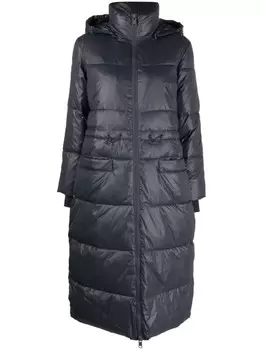 Armani Exchange пуховик с капюшоном, синий