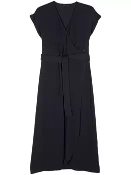 Armani Exchange расклешенное платье макси, синий