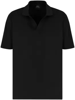 Armani Exchange рубашка поло, черный