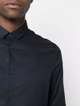 Armani Exchange рубашка с длинными рукавами, синий