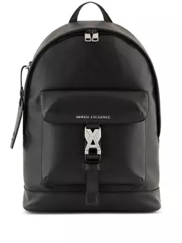Armani Exchange рюкзак на молнии с логотипом, черный