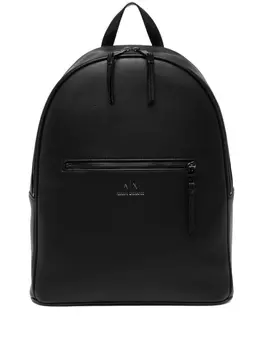 Armani Exchange рюкзак с карманами на молнии, черный