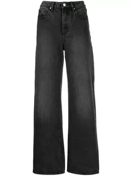 Armani Exchange широкие джинсы с завышенной талией, черный