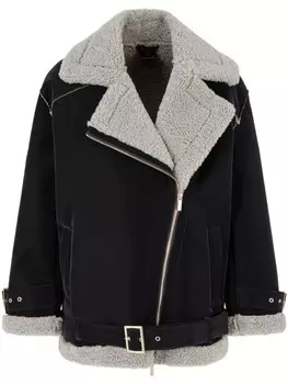 Armani Exchange шуба из искусственного меха на молнии, черный