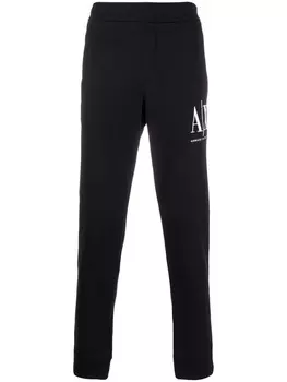 Armani Exchange спортивные брюки с вышитым логотипом, черный