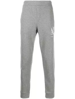 Armani Exchange спортивные брюки с вышитым логотипом, серый