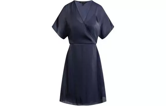 ARMANI EXCHANGE SS24 Женское платье с короткими рукавами, темно-синее
