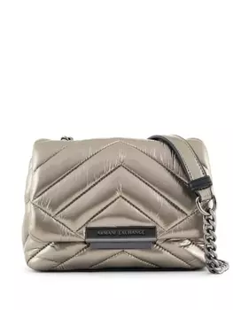 Armani Exchange стеганая сумка, серый