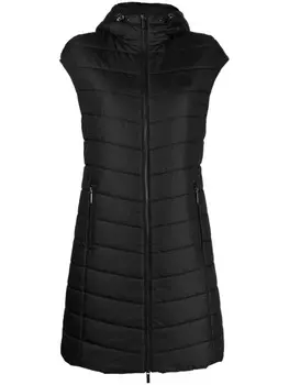 Armani Exchange стеганый жилет с высоким воротником, черный