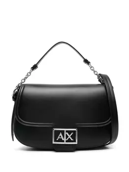 Armani Exchange сумка через плечо с монограммой, черный