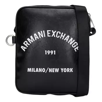 ARMANI EXCHANGE Сумка-мессенджер AE PU Small Square Bag, через плечо, мужская, черная