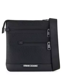 Armani Exchange сумка-мессенджер с логотипом, черный