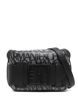 Armani Exchange сумка на плечо с логотипом, черный