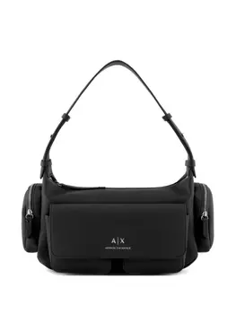 Armani Exchange сумка на плечо с логотипом, черный