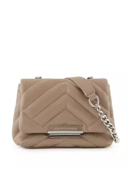 Armani Exchange сумка с эффектом мателассе, коричневый