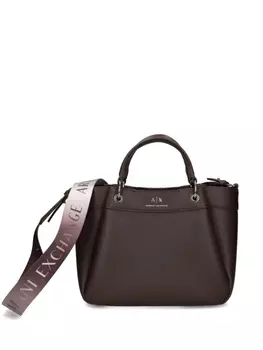 Armani Exchange сумка-тоут с логотипом, коричневый