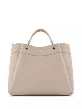 Armani Exchange сумка-тоут с логотипом, нейтральный цвет