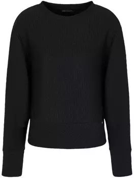 Armani Exchange толстовка с круглым вырезом, черный