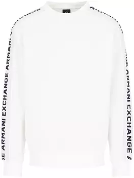 Armani Exchange толстовка с логотипом, белый