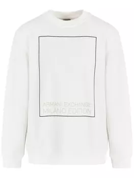 Armani Exchange толстовка с логотипом, белый